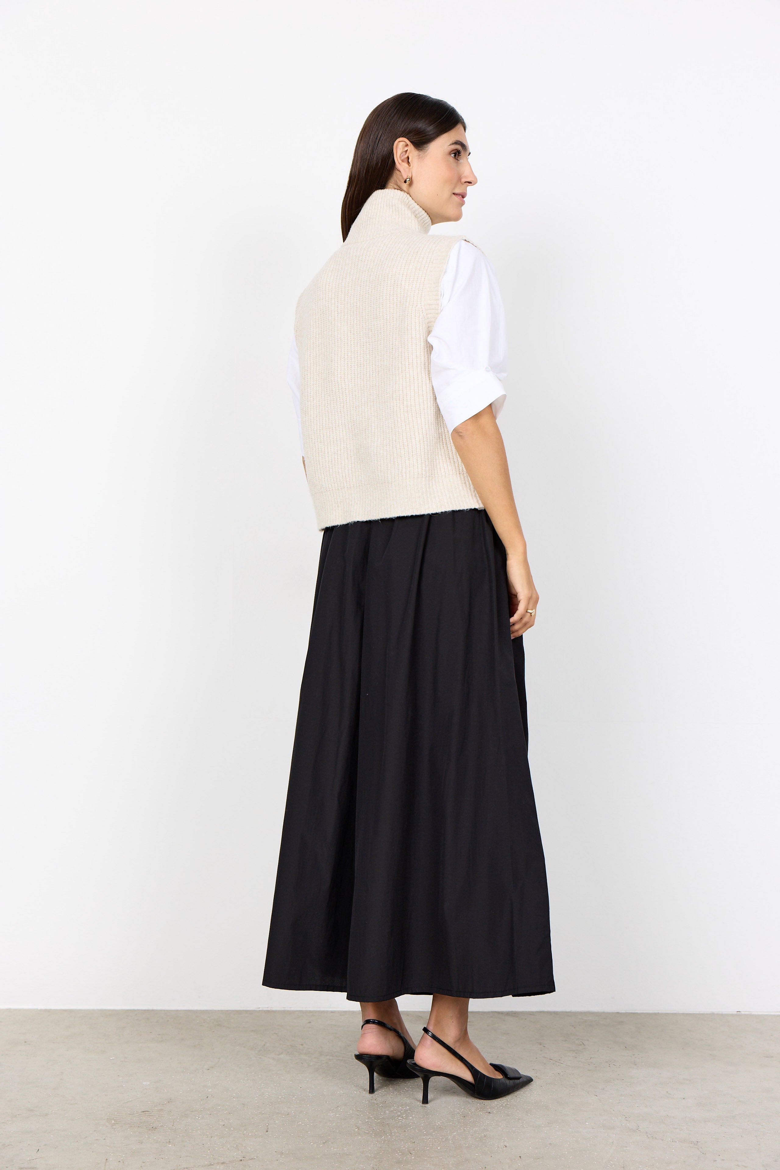 Soya Concept Gith Sleeveless Jumper - Cream Melange