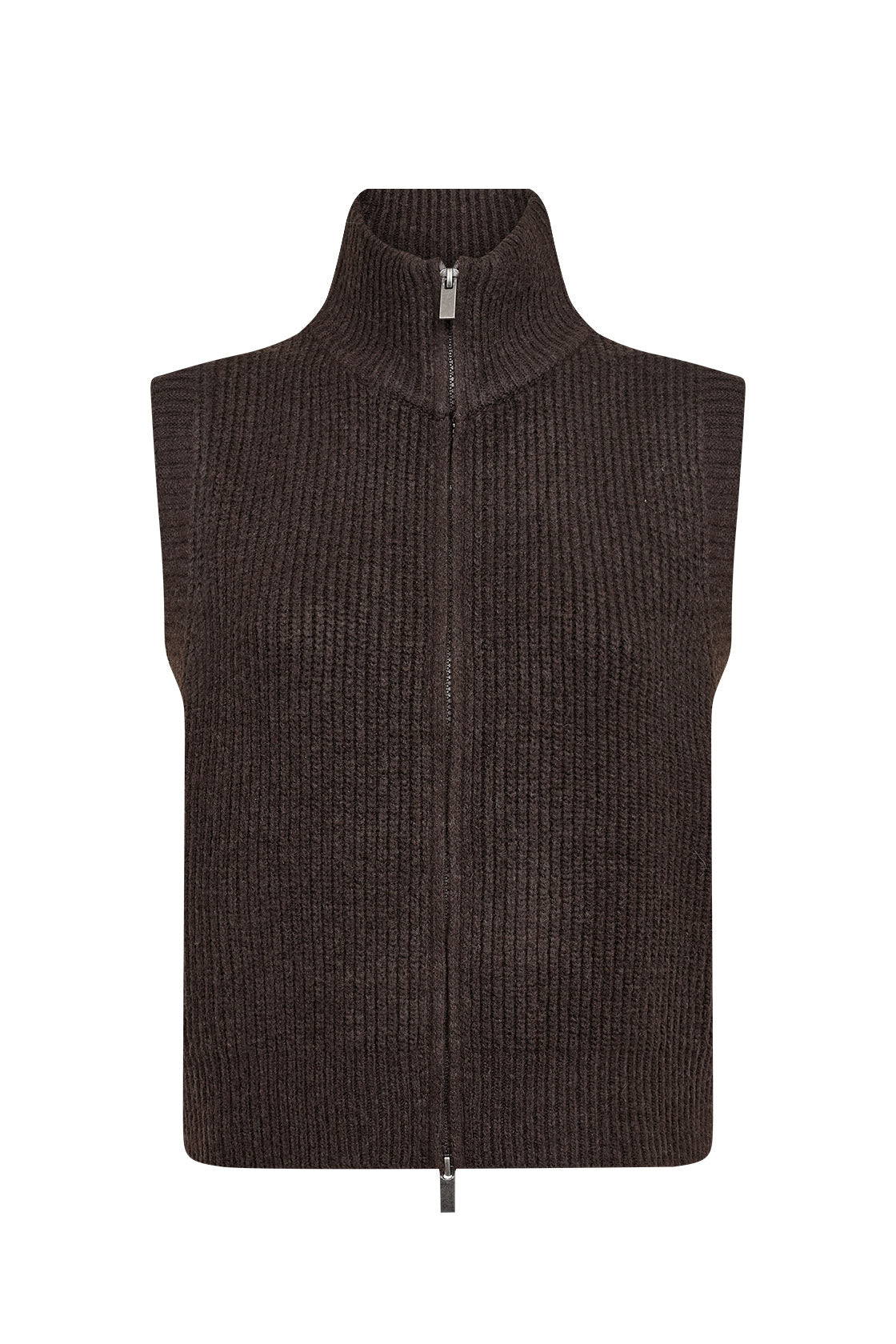 Soya Concept Gith Sleeveless Waistcoat - Chocolate Plum Melange