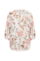 Soya Concept Grace Floral Blouse - Cream Combi