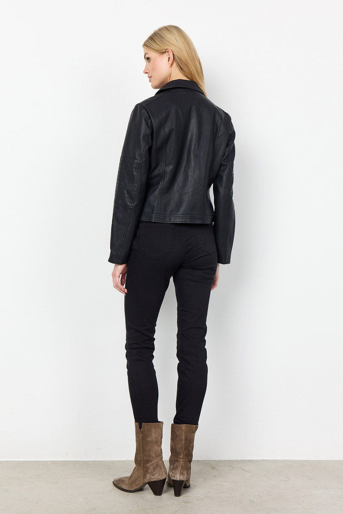 Soya Concept Gunilla Faux Leather Jacket - Black