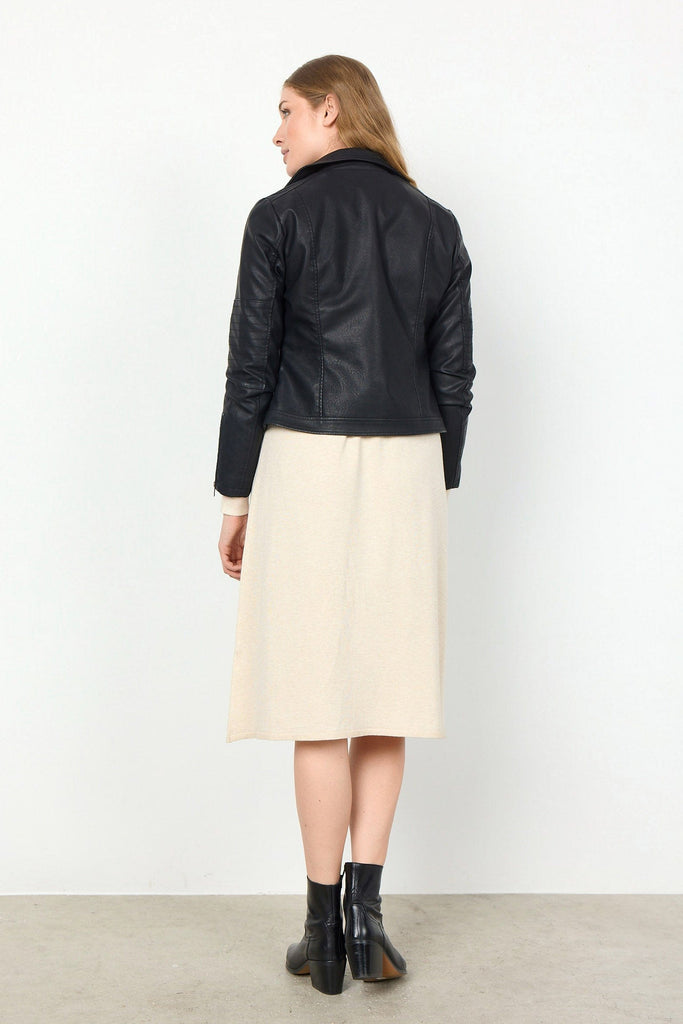 Soya Concept Gunilla Faux Leather Jacket - Black