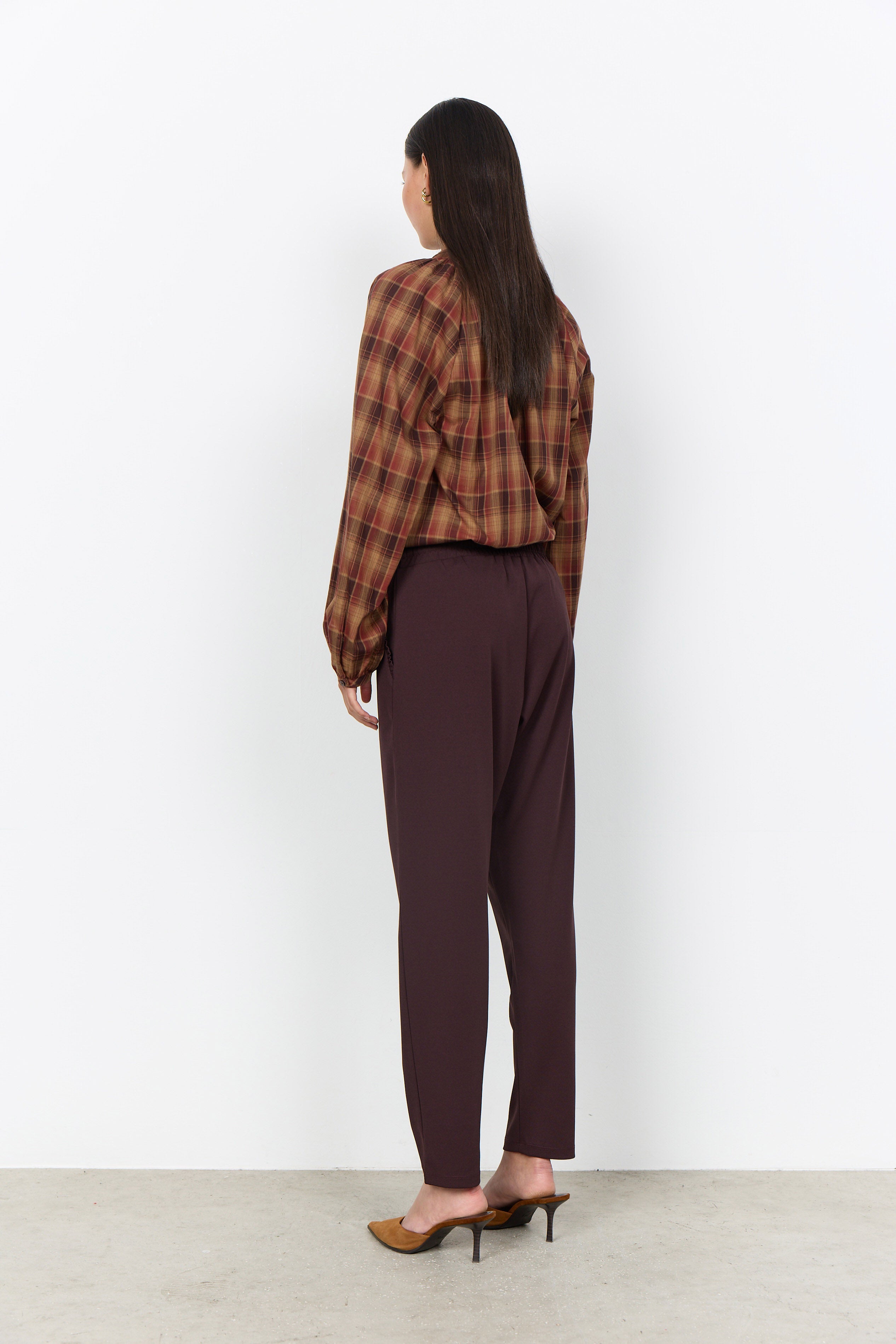 Soya Concept Halema Organic Cotton Shirt - Madder Brown Combi