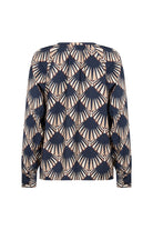 Soya Concept Halin V-Neck Shirt - Navy Combi