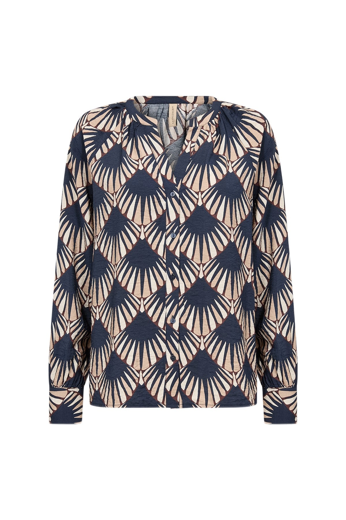 Soya Concept Halin V-Neck Shirt - Navy Combi