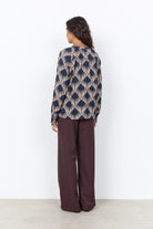 Soya Concept Halin V-Neck Shirt - Navy Combi