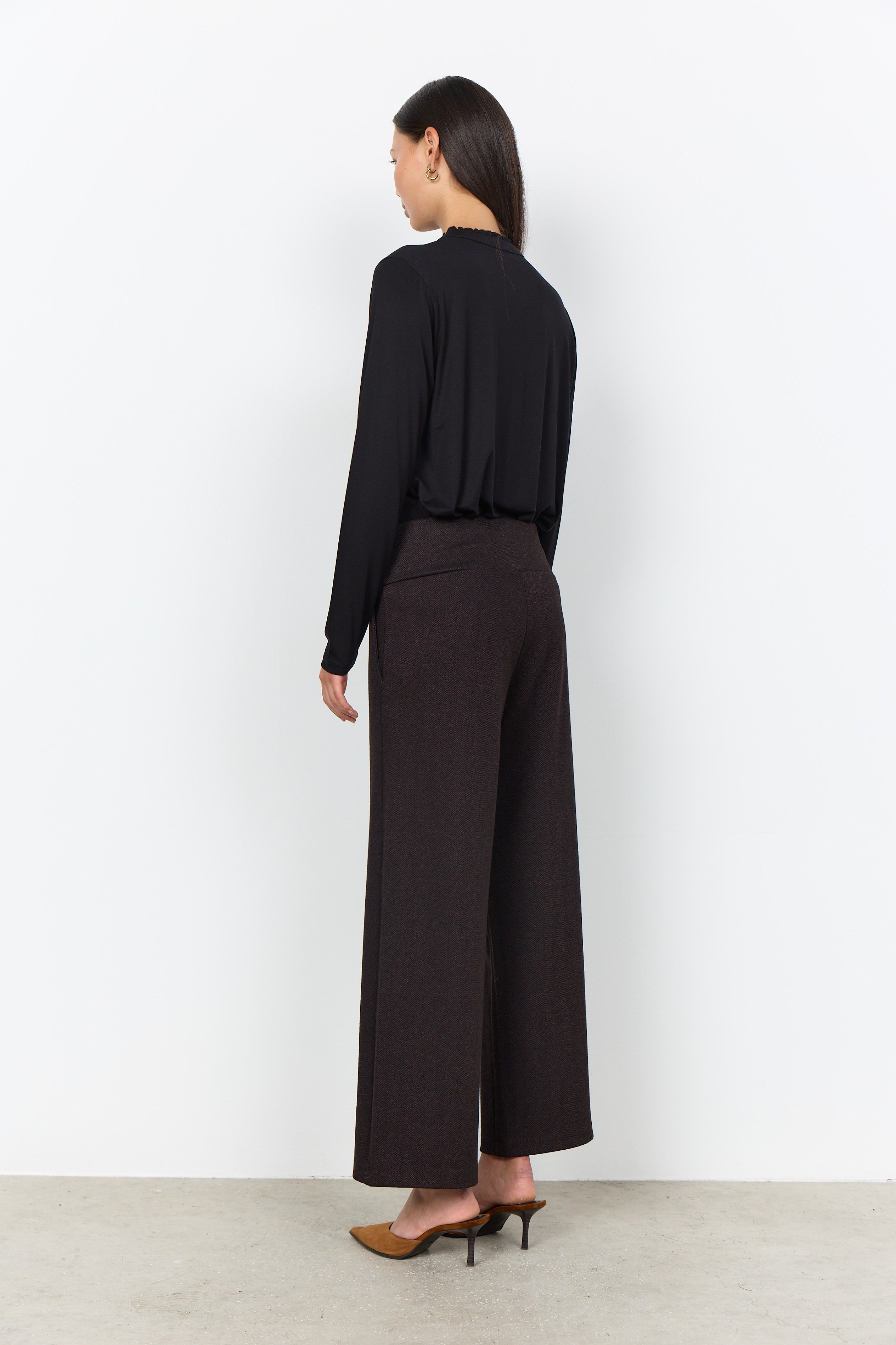 Soya Concept Hebe Trousers - Chocolate Plum Combi