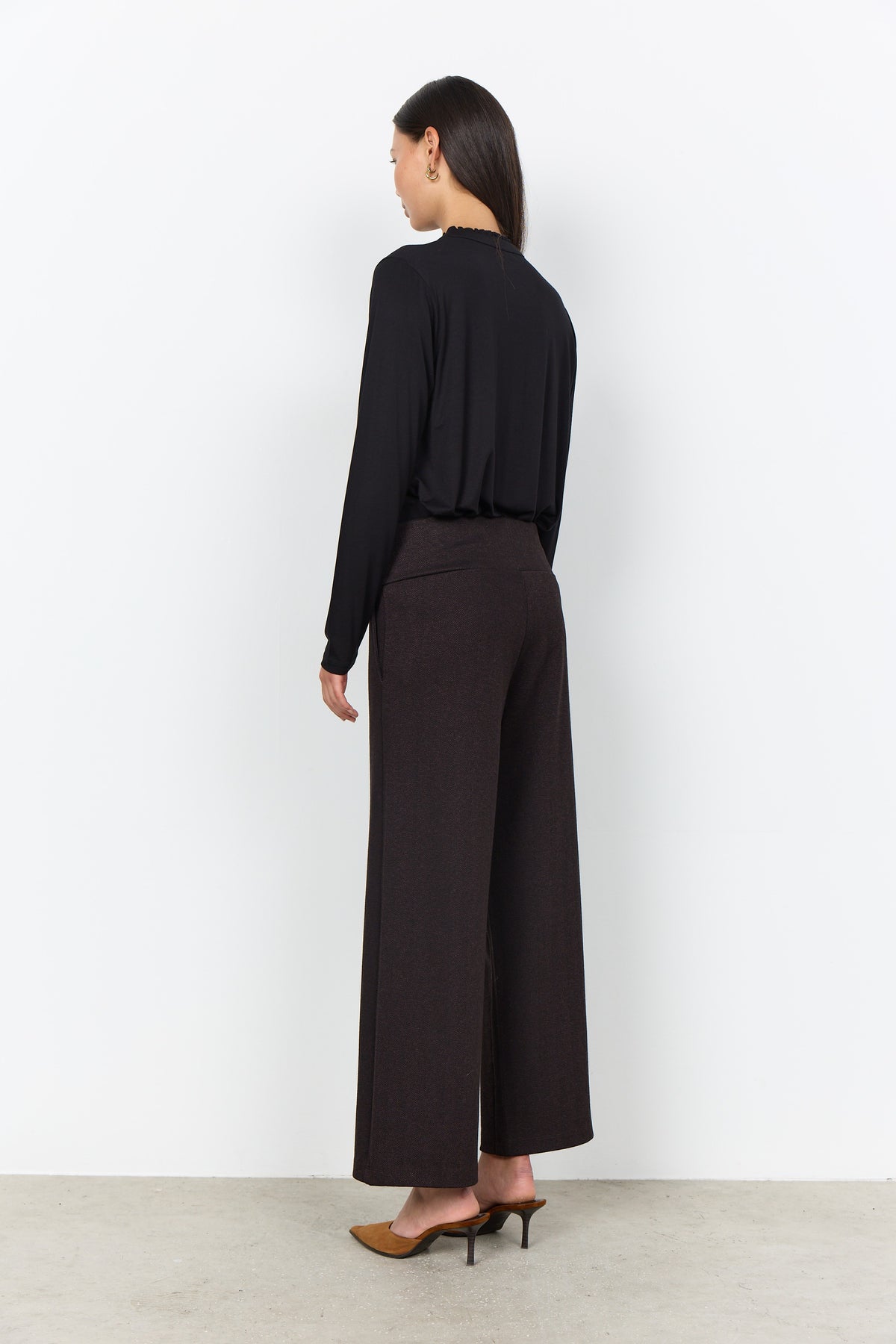 Soya Concept Hebe Trousers - Chocolate Plum Combi