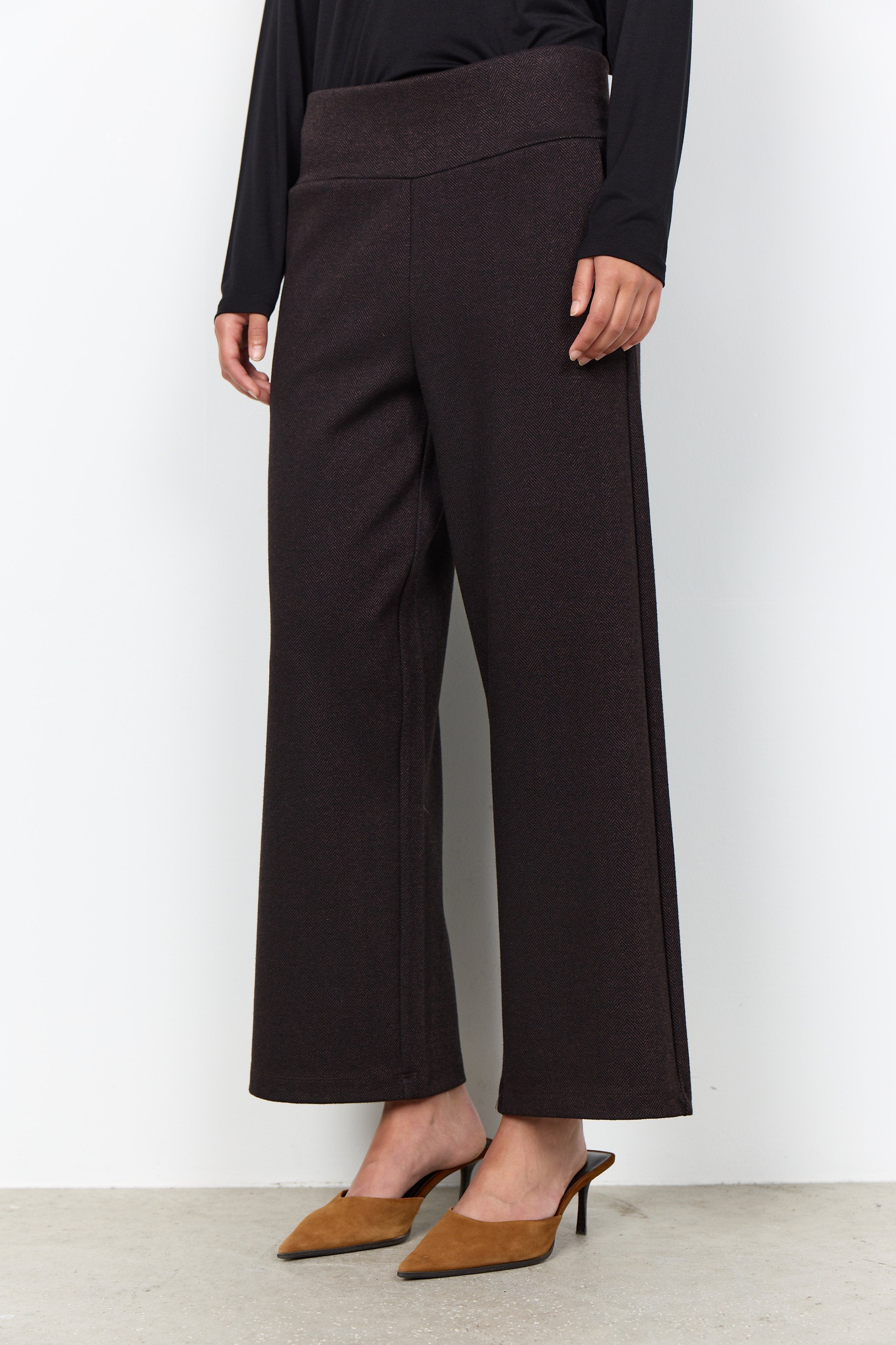 Soya Concept Hebe Trousers - Chocolate Plum Combi