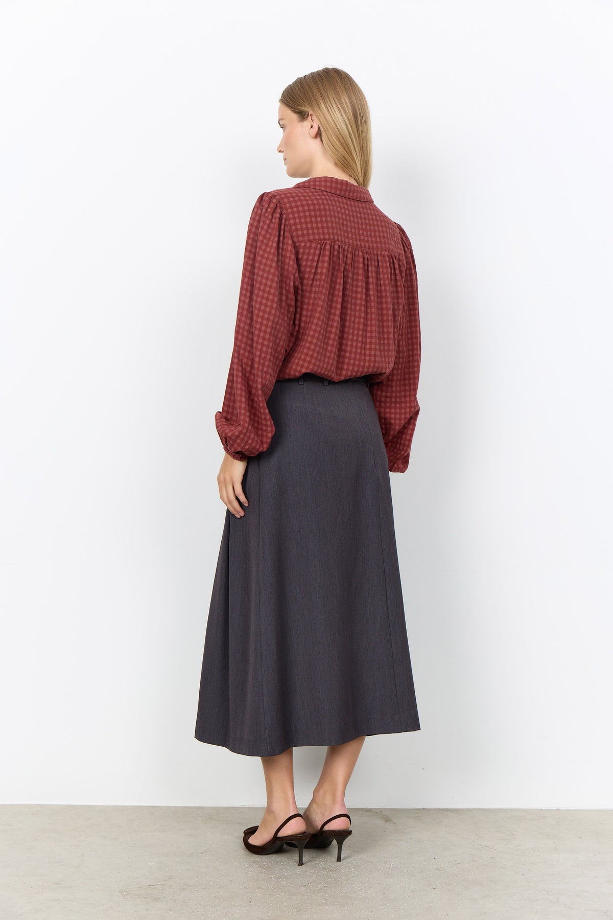 Soya Concept Heina Gingham Shirt - Madder Brown