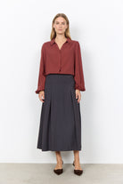 Soya Concept Heina Gingham Shirt - Madder Brown