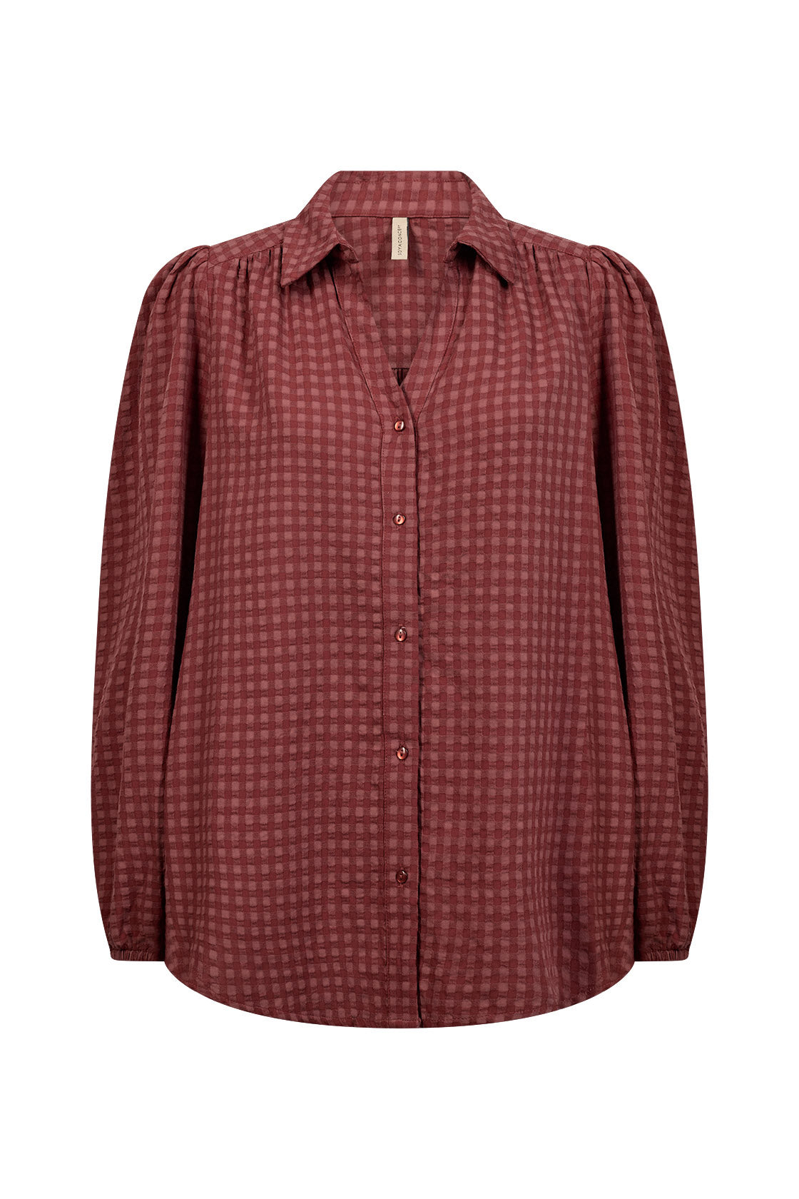 Soya Concept Heina Gingham Shirt - Madder Brown