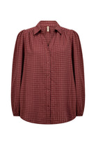 Soya Concept Heina Gingham Shirt - Madder Brown