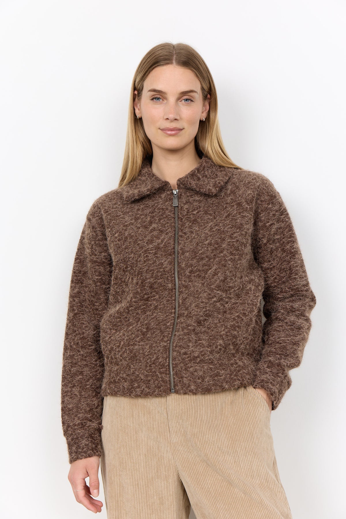 Soya Concept Hira Jacket - Chocolate Plum Melange