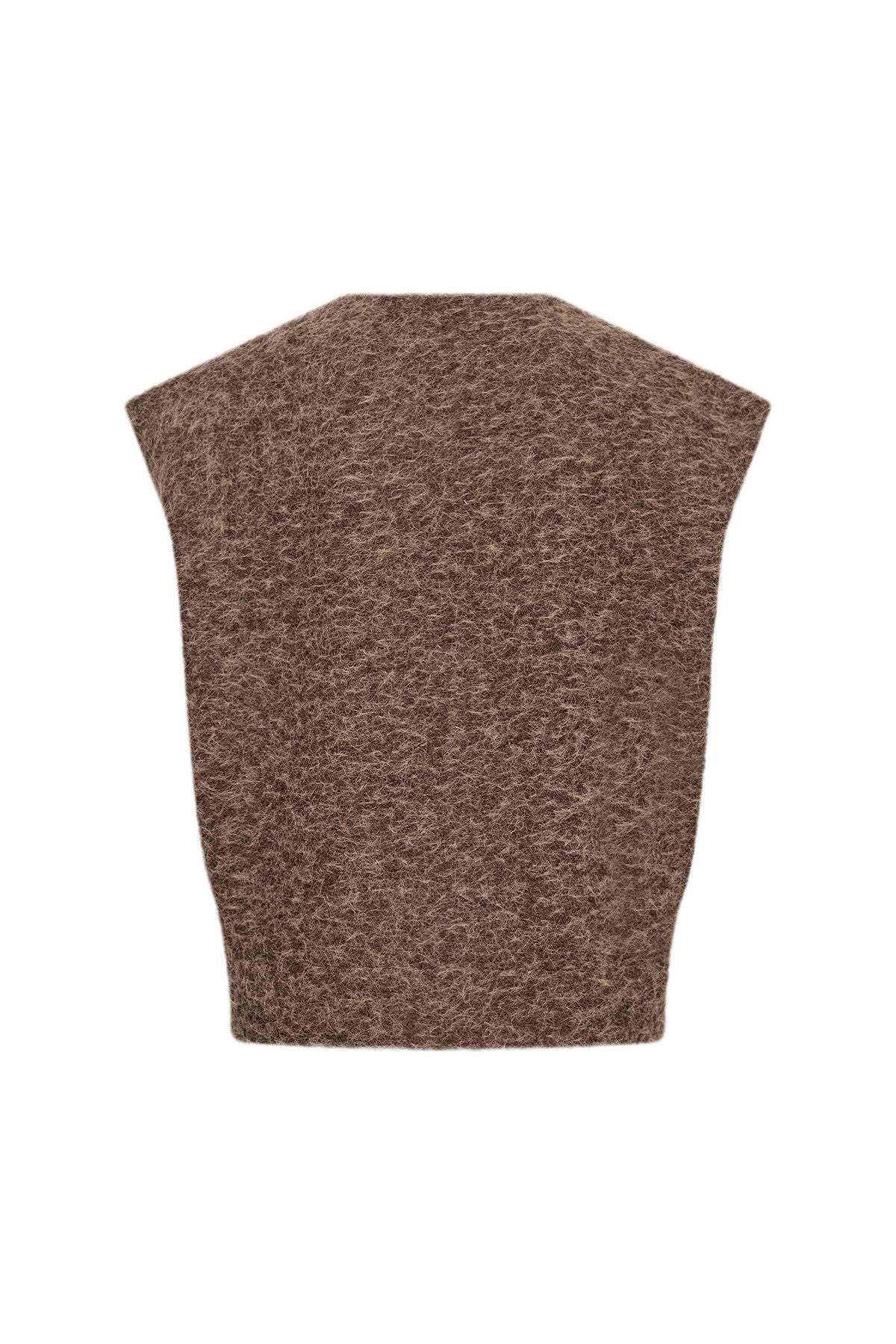 Soya Concept Hira Textured Gilet  - Chocolate Plum Melange