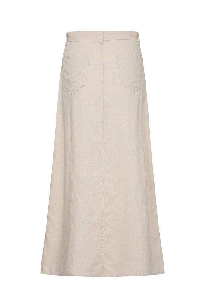 Soya Concept Ina Linen Blend Maxi Skirt - Sand