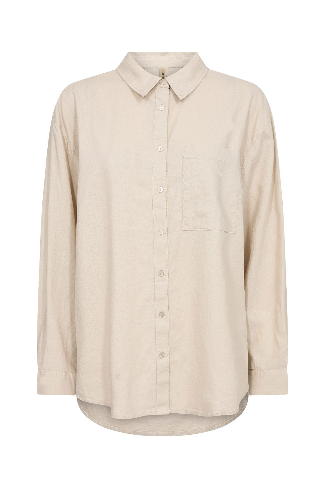 Soya Concept Ina Linen Blend Shirt - Sand