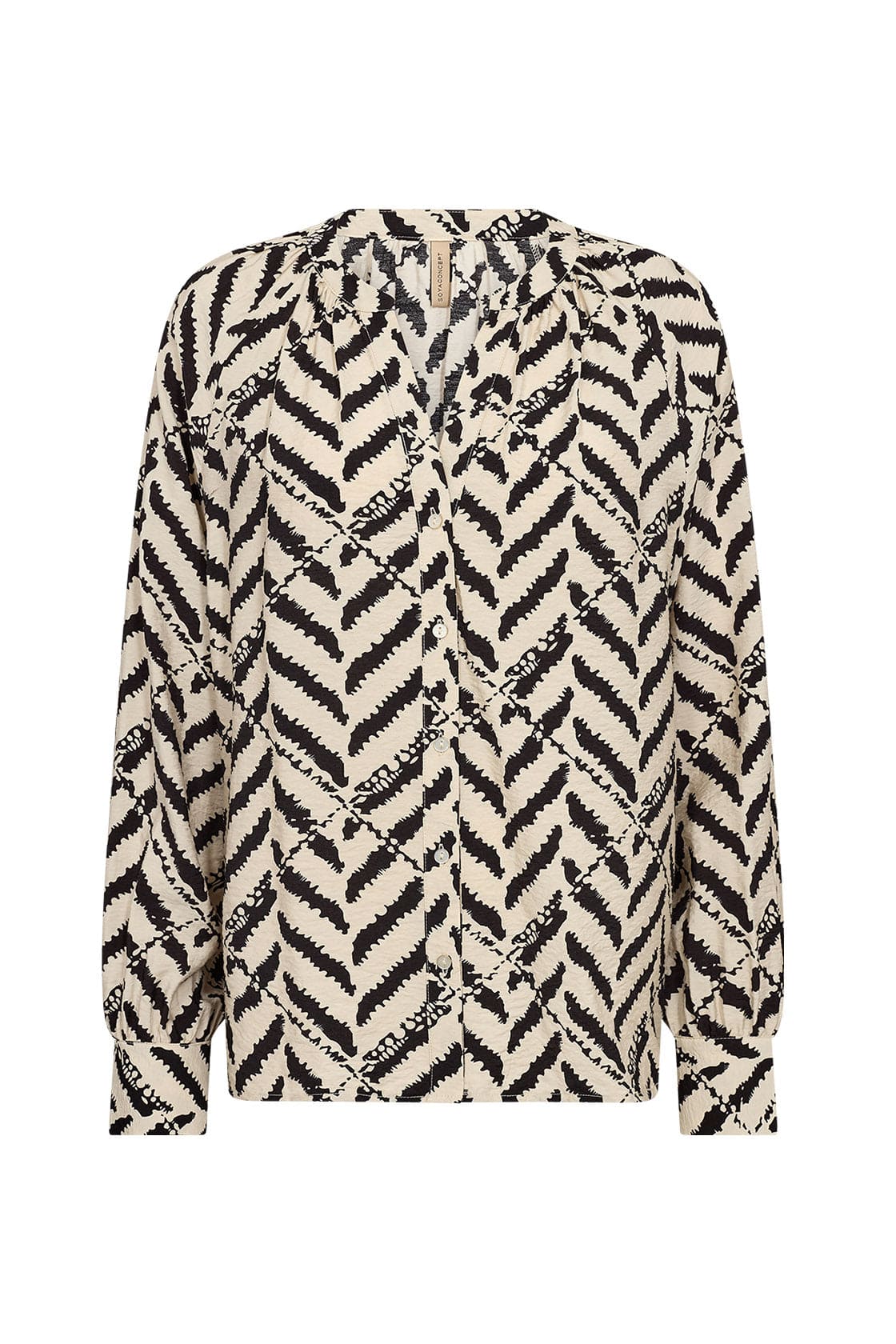 Soya Concept Inarose Printed Blouse - Black Combi