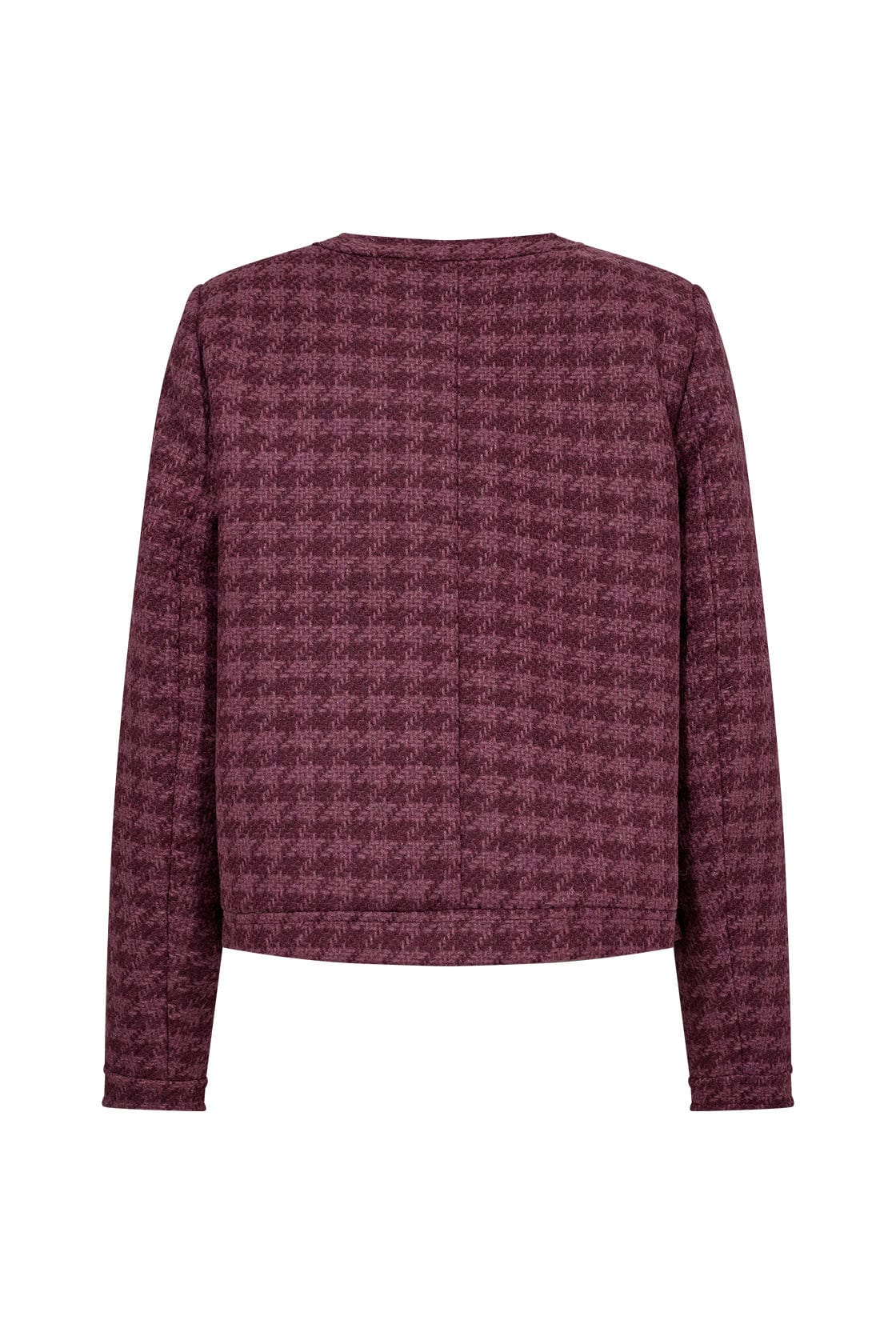 Soya Concept Irka Houndstooth Jacket - Wine Combi