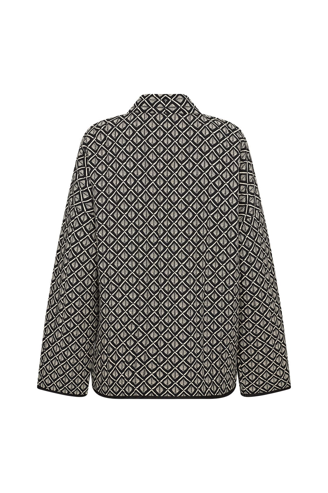 Soya Concept Isola Geometric Quilted Jacket - Black Combi