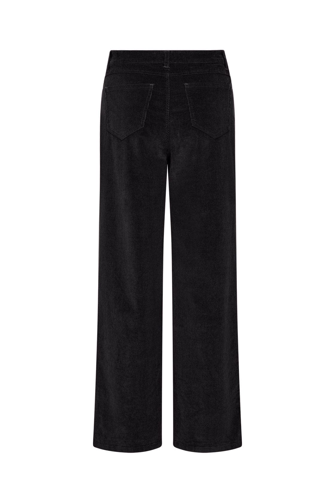 Soya Concept Ivalou Straight Leg Needlecord Trousers - Black