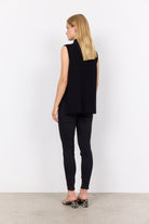 Soya Concept Julia Quarter Zip Sleeveless Jumper - Black