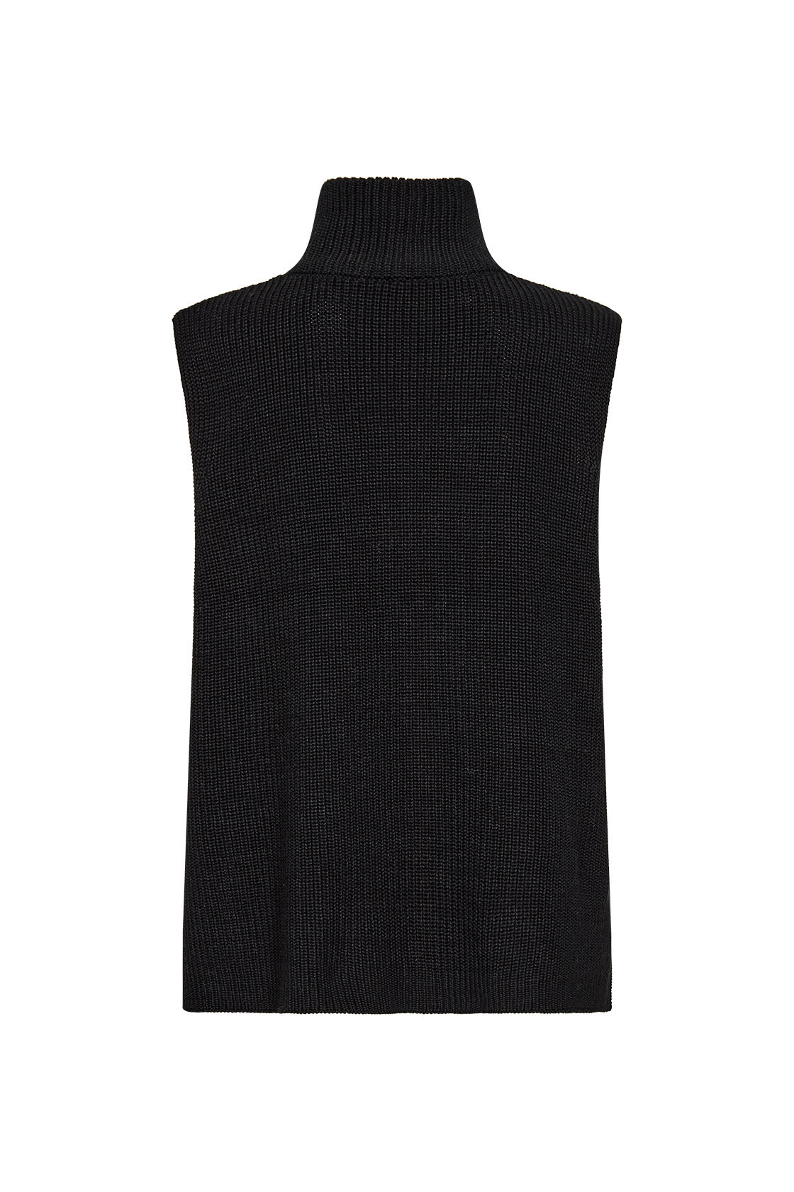 Soya Concept Julia Quarter Zip Sleeveless Jumper - Black