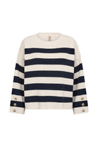 Soya Concept Kanita Stripe Knit Jumper - Navy Combi