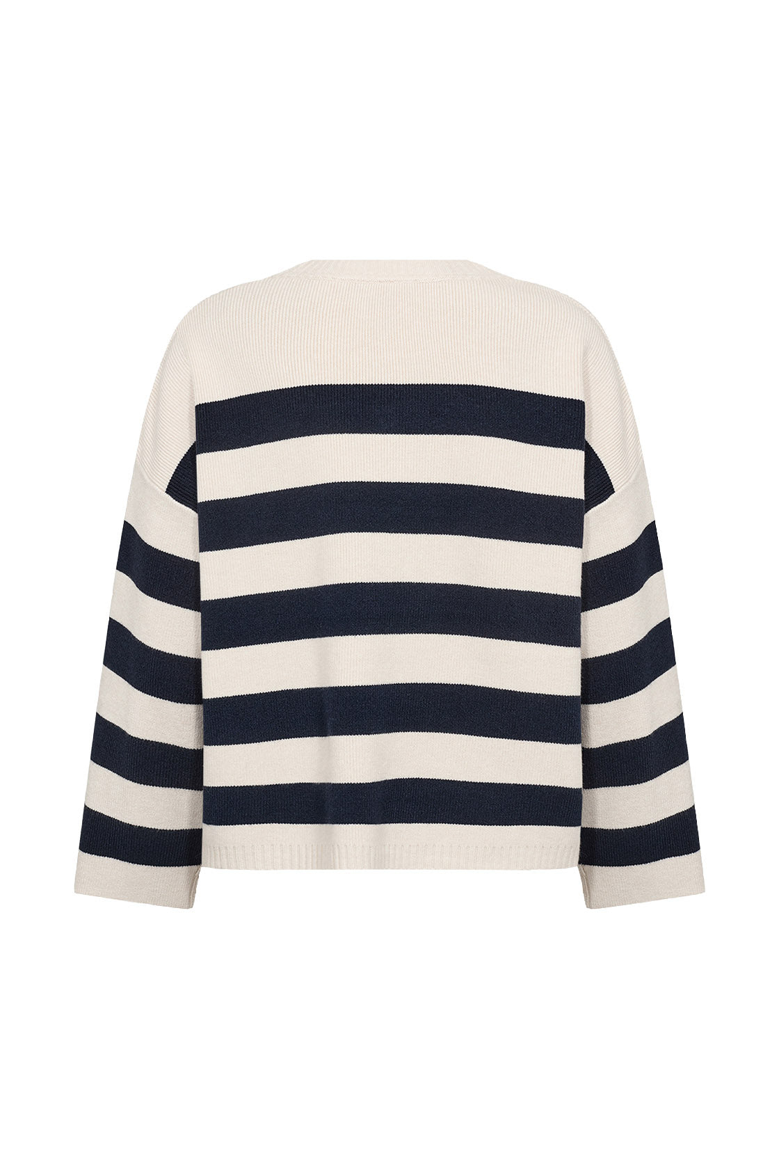 Soya Concept Kanita Stripe Knit Jumper - Navy Combi