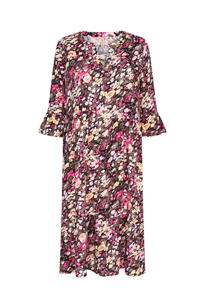 Soya Concept Karelia Dress - Fuchsia Rose Combi