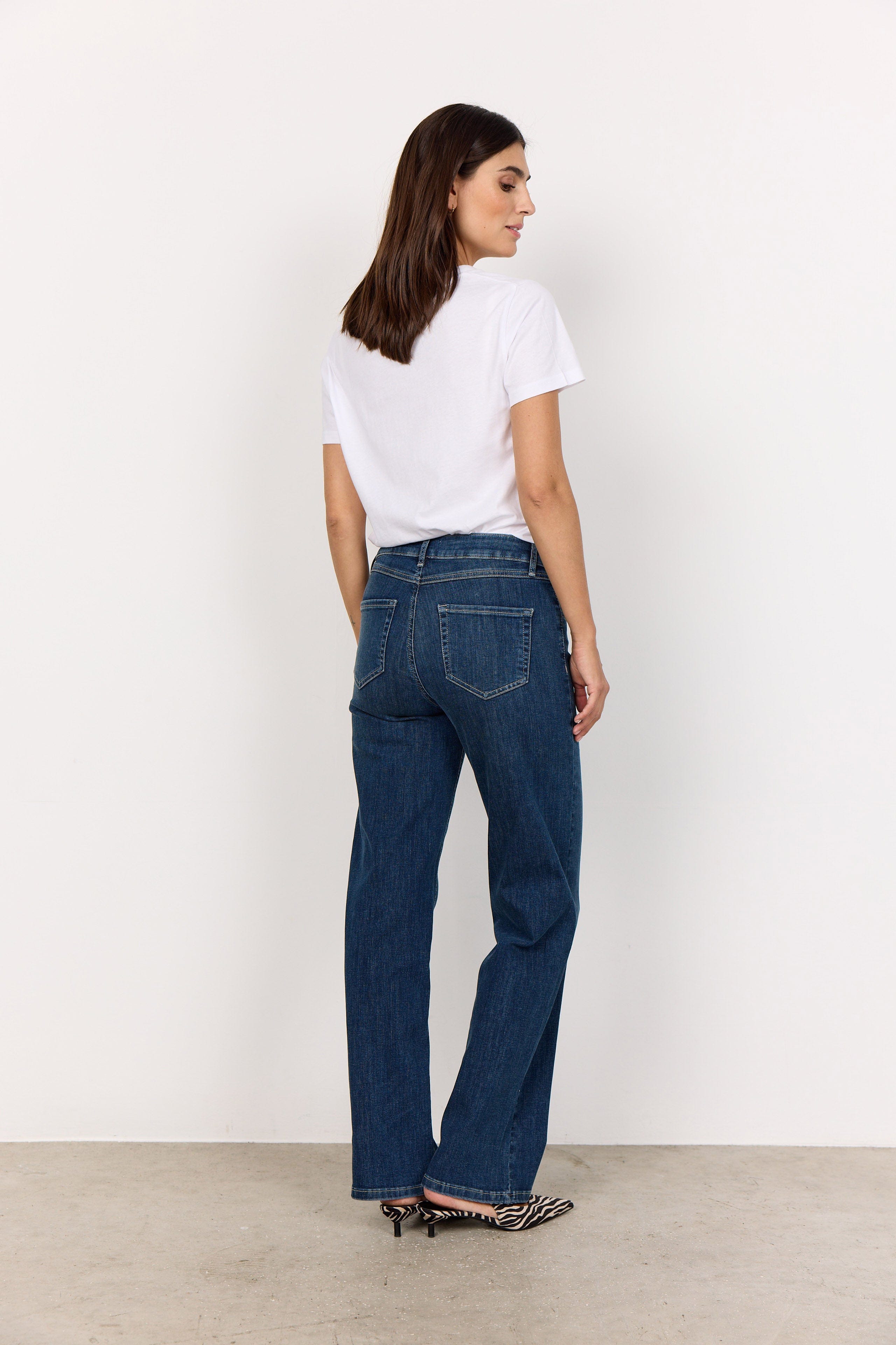 Soya Concept Kimberly 34-B Straight Leg Jeans - Dark Blue Denim
