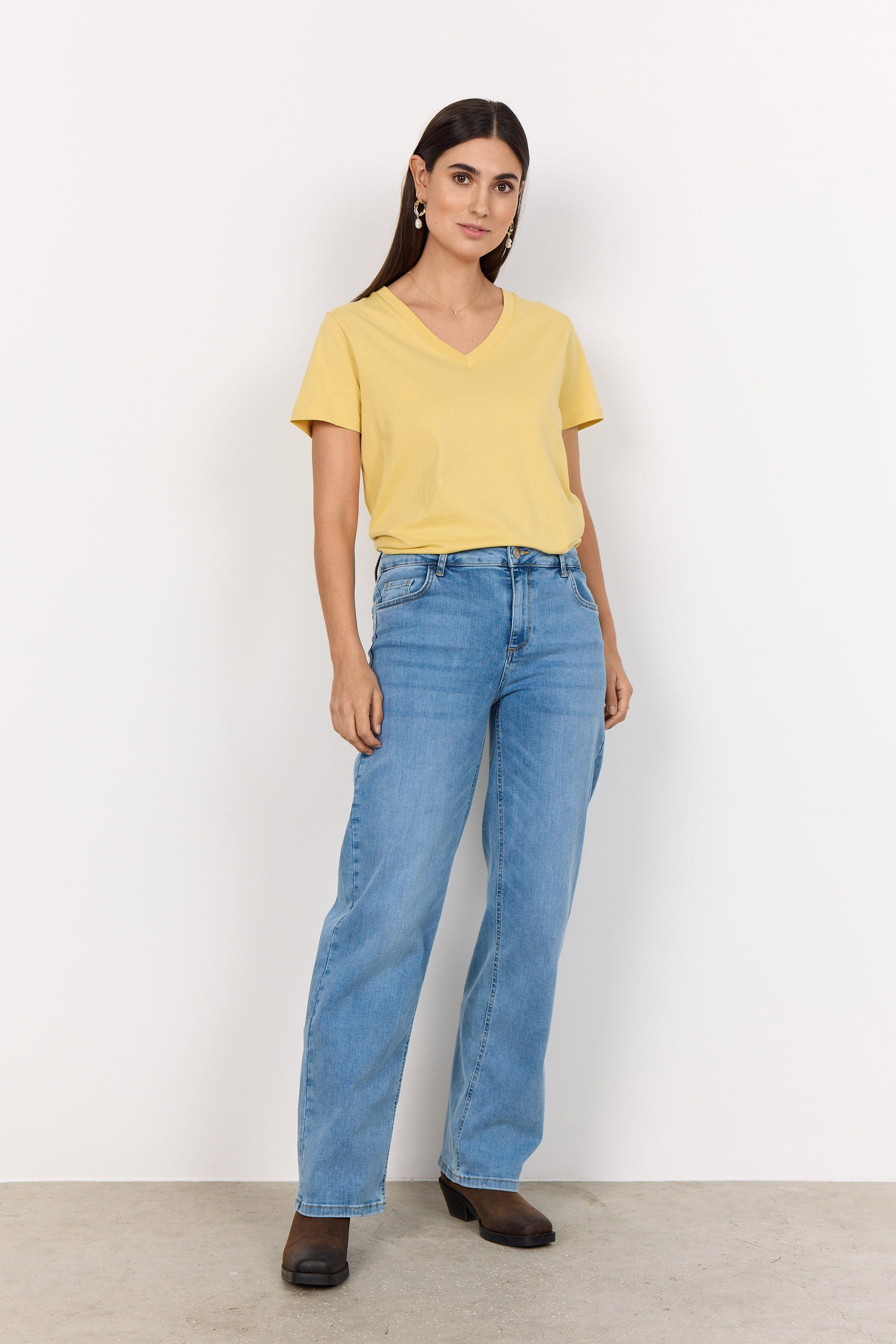 Soya Concept Kimberly 34-B Straight Leg Jeans - Light Blue Denim