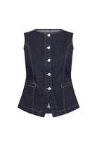 Soya Concept Kimberly Waistcoat - Raw Blue Denim