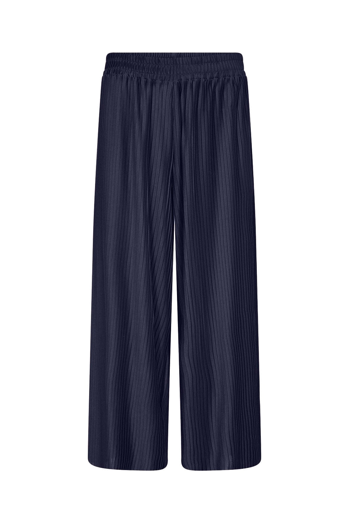 Soya Concept Kirit Plisse Cropped Trousers - Navy
