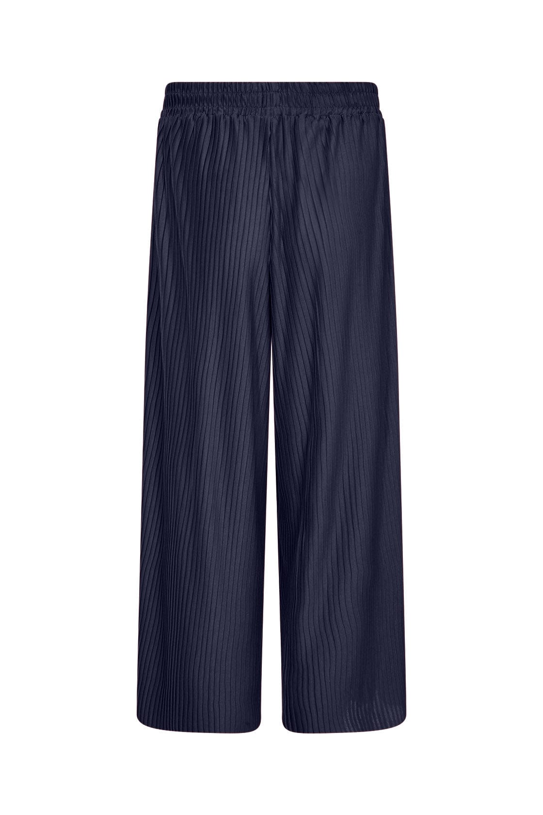 Soya Concept Kirit Plisse Cropped Trousers - Navy
