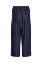 Soya Concept Kirit Plisse Cropped Trousers - Navy