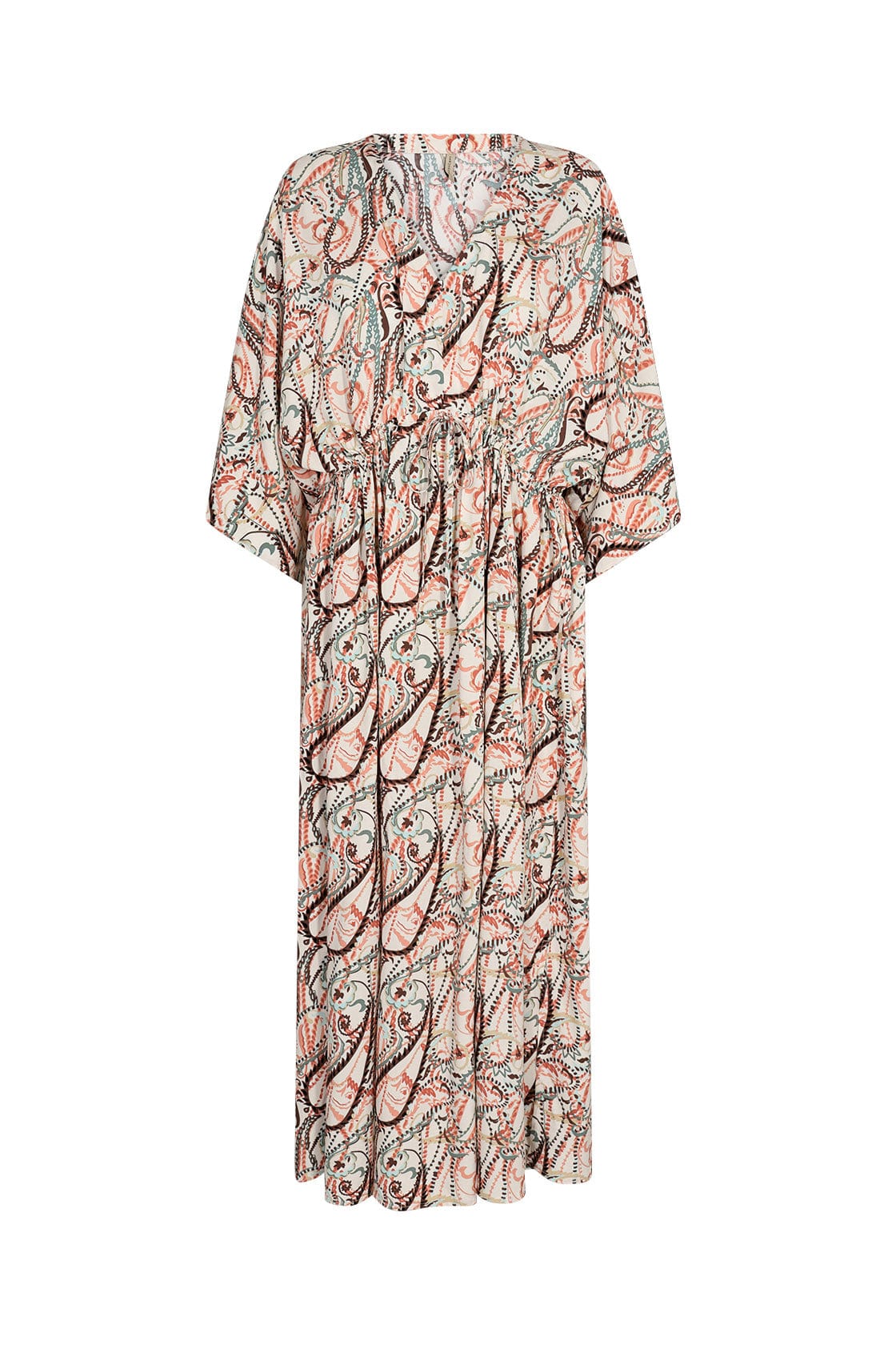 Soya Concept Linda Printed Midi Dress - Dusty Red Combi