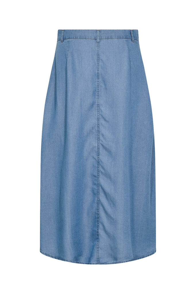 Soya Concept Liv Chambray Skirt - Medium Blue