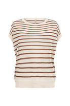 Soya Concept Luanna Knitted T-Shirt - Toffee Combi