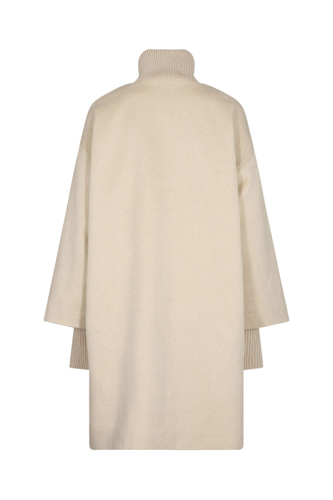 Soya Concept Madelon Longline Wool Blend Jacket - Sand