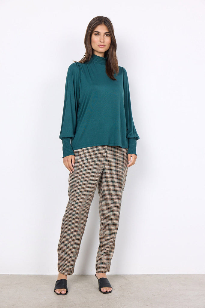 Soya Concept Marica Shirred Detail Top - Shady Green