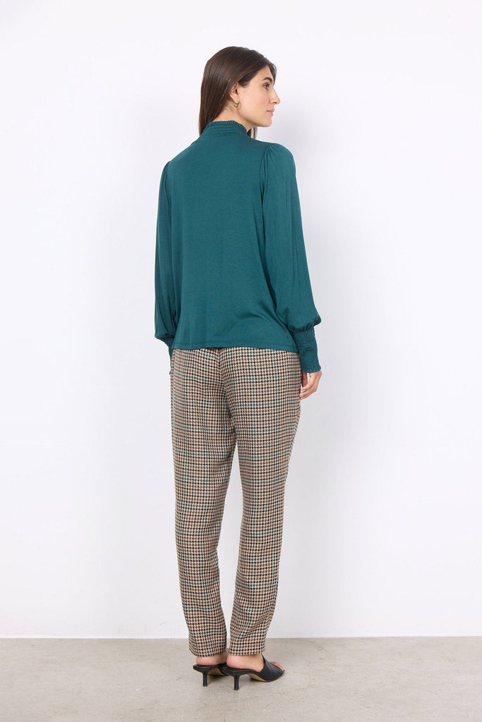 Soya Concept Marica Shirred Detail Top - Shady Green