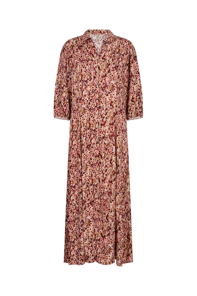 Soya Concept Minea Printed Midi Dress - Berry Combi