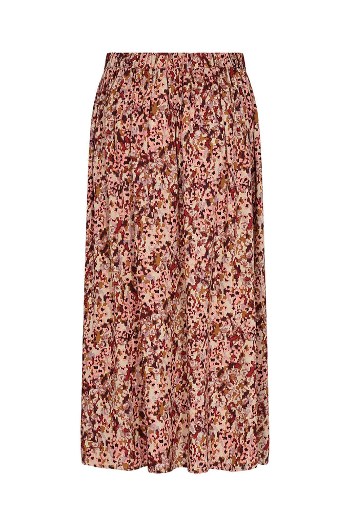 Soya Concept Minea Printed Midi Skirt - Berry Combi
