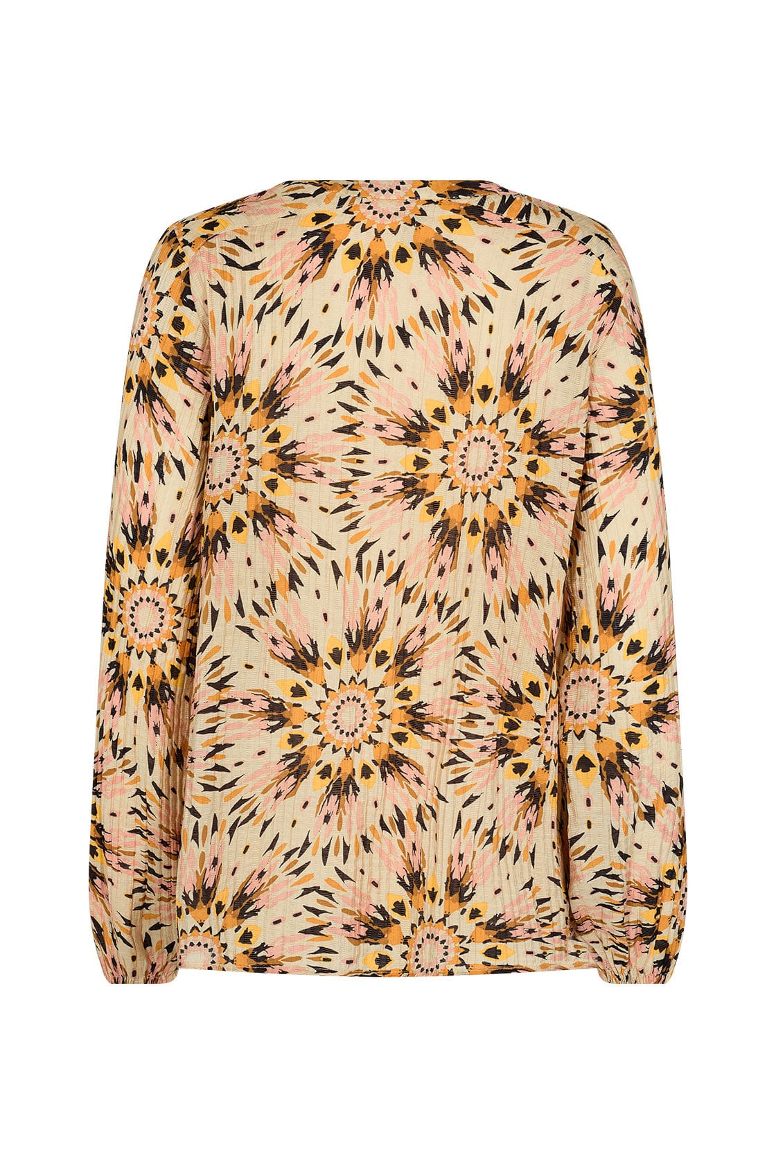 Soya Concept Mirra Printed Blouse - Golden Yellow Combi