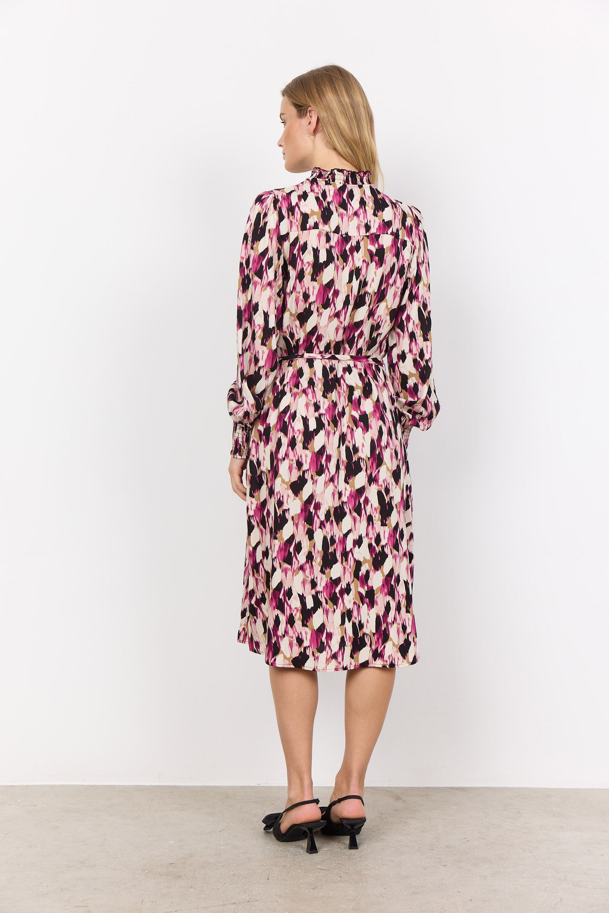 Soya Concept Nanna Printed Dress - Fuchsia Combi