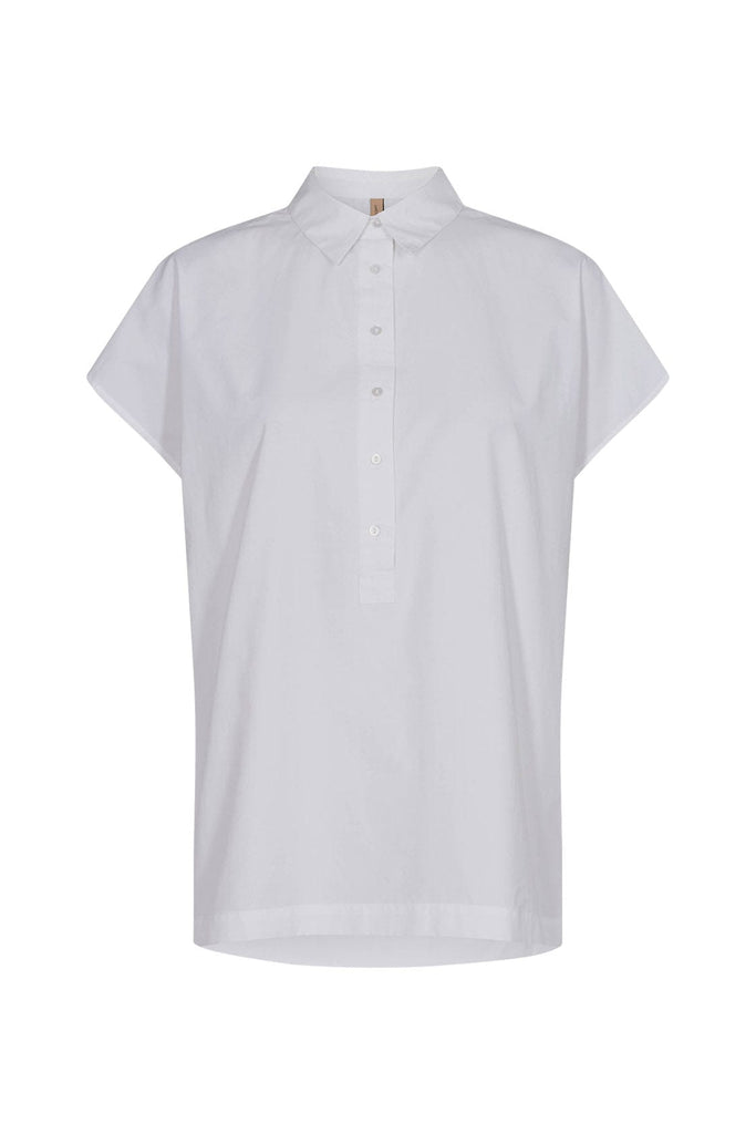 Soya Concept Netti Short Sleeve Shirt - White