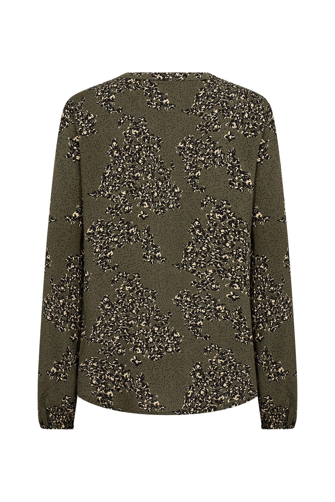 Soya Concept Niela Printed Blouse - Dark Olive Combi