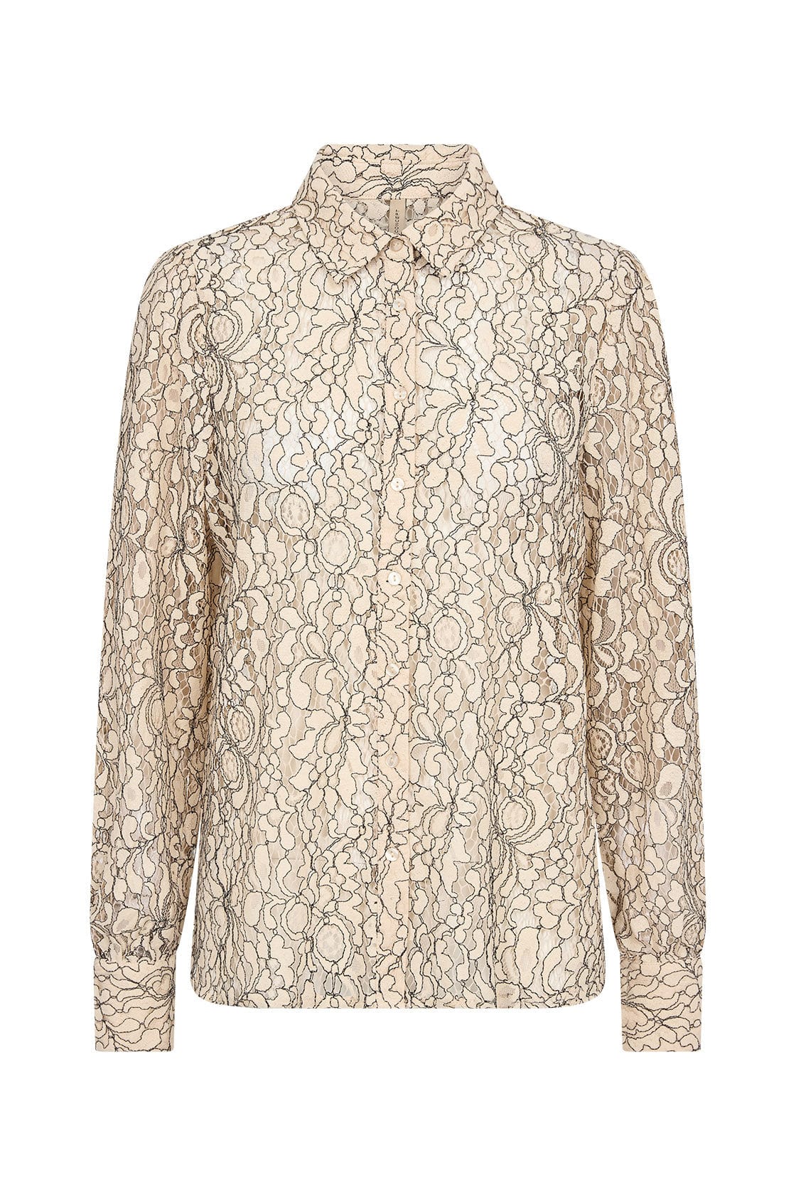 Soya Concept Nilla Lace Shirt - Sand Combi