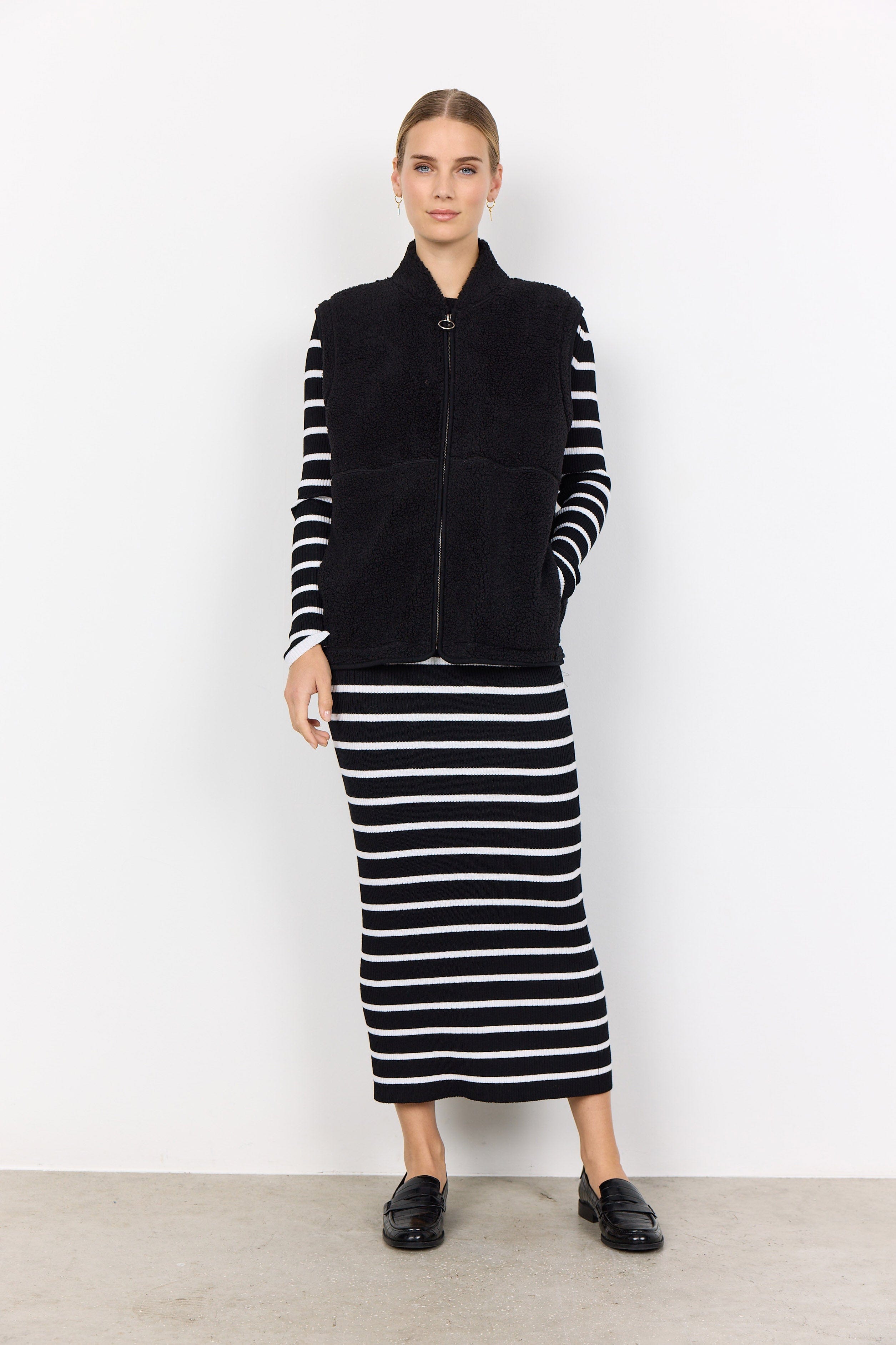 Soya Concept Onyx Fleece Gilet - Black