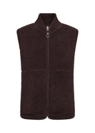 Soya Concept Onyx Fleece Gilet - Chocolate Plum